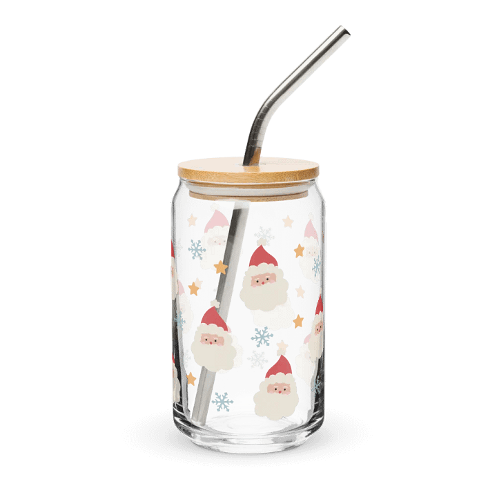 Classic Santa Face Can-Shaped Glass (16 oz) product image (1)