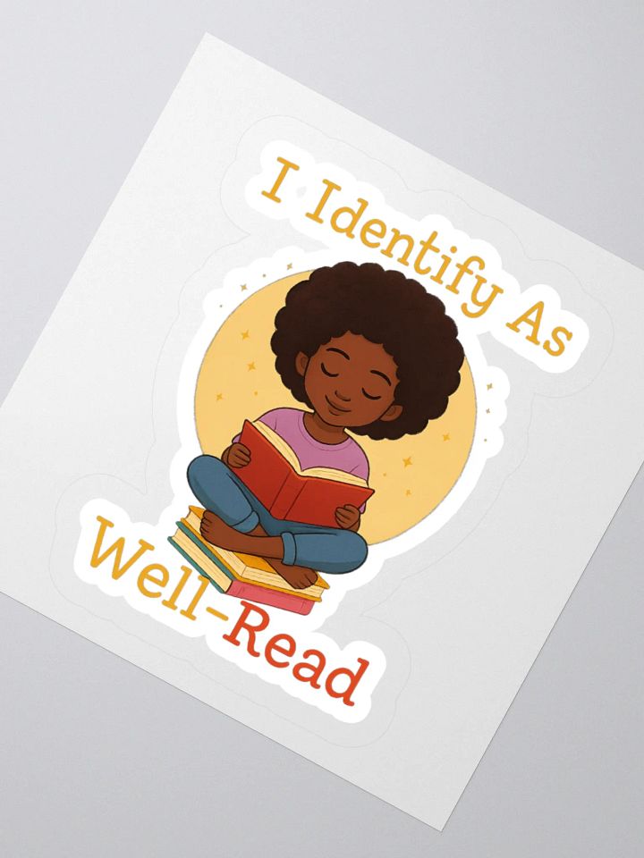 I Identify As Well Read Sticker product image (2)