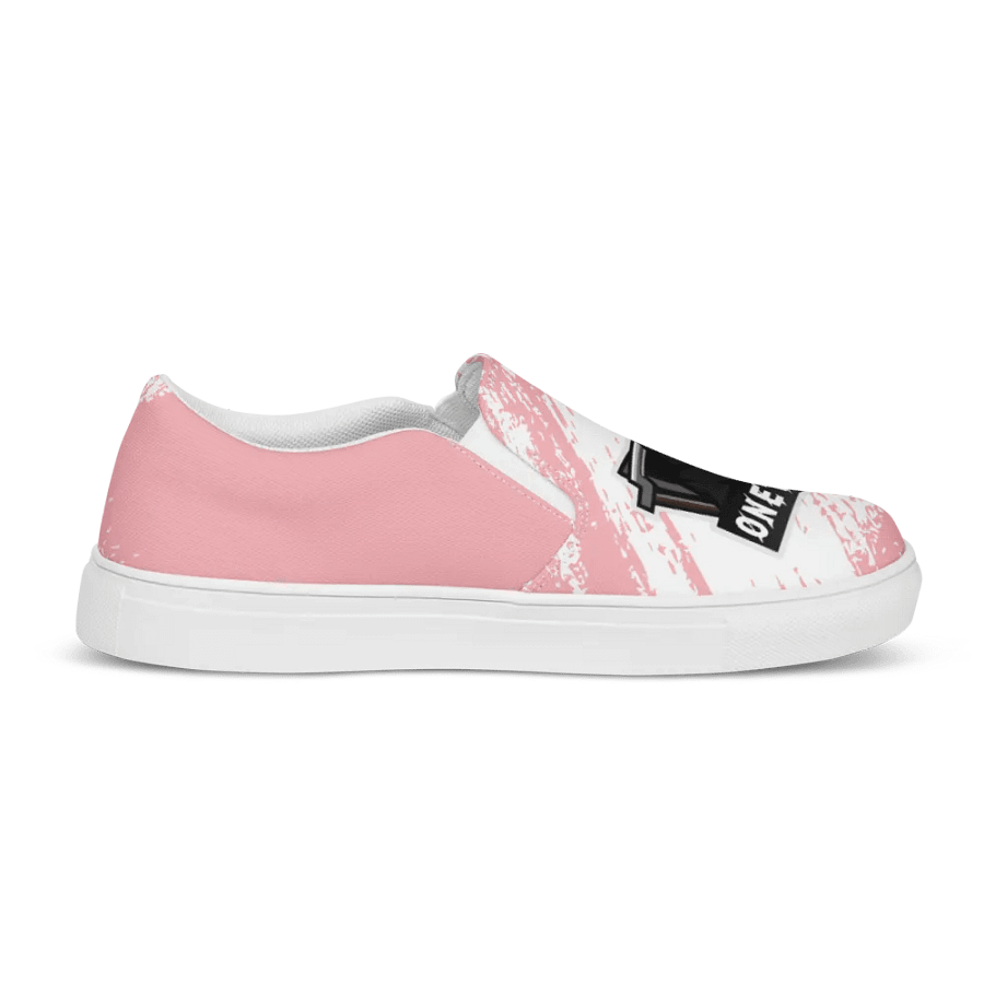 Women's Slip-On Canvas Shoes OneVamps Pink-White product image (12)