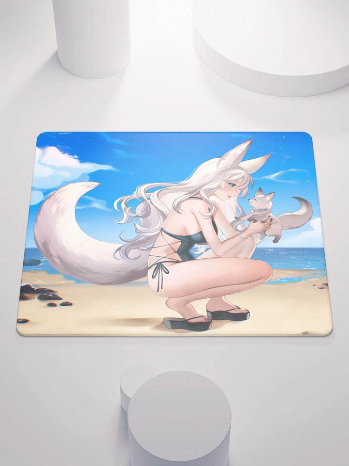 Lunaura and Aurora at the Beach (Gaming Mousepad) product image (1)