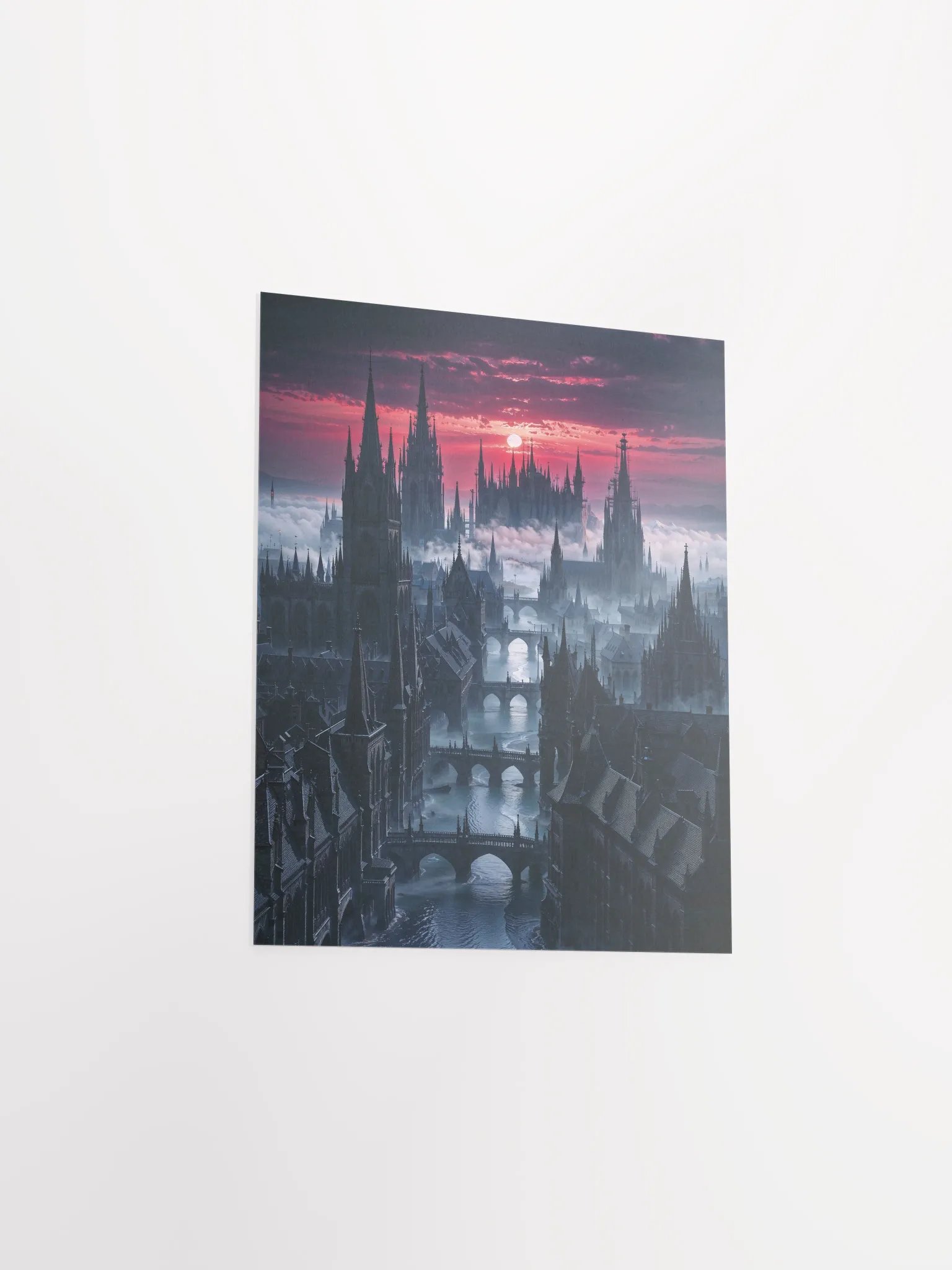 Crimson Dusk Over the Forgotten Realm Matte Poster product image (3)