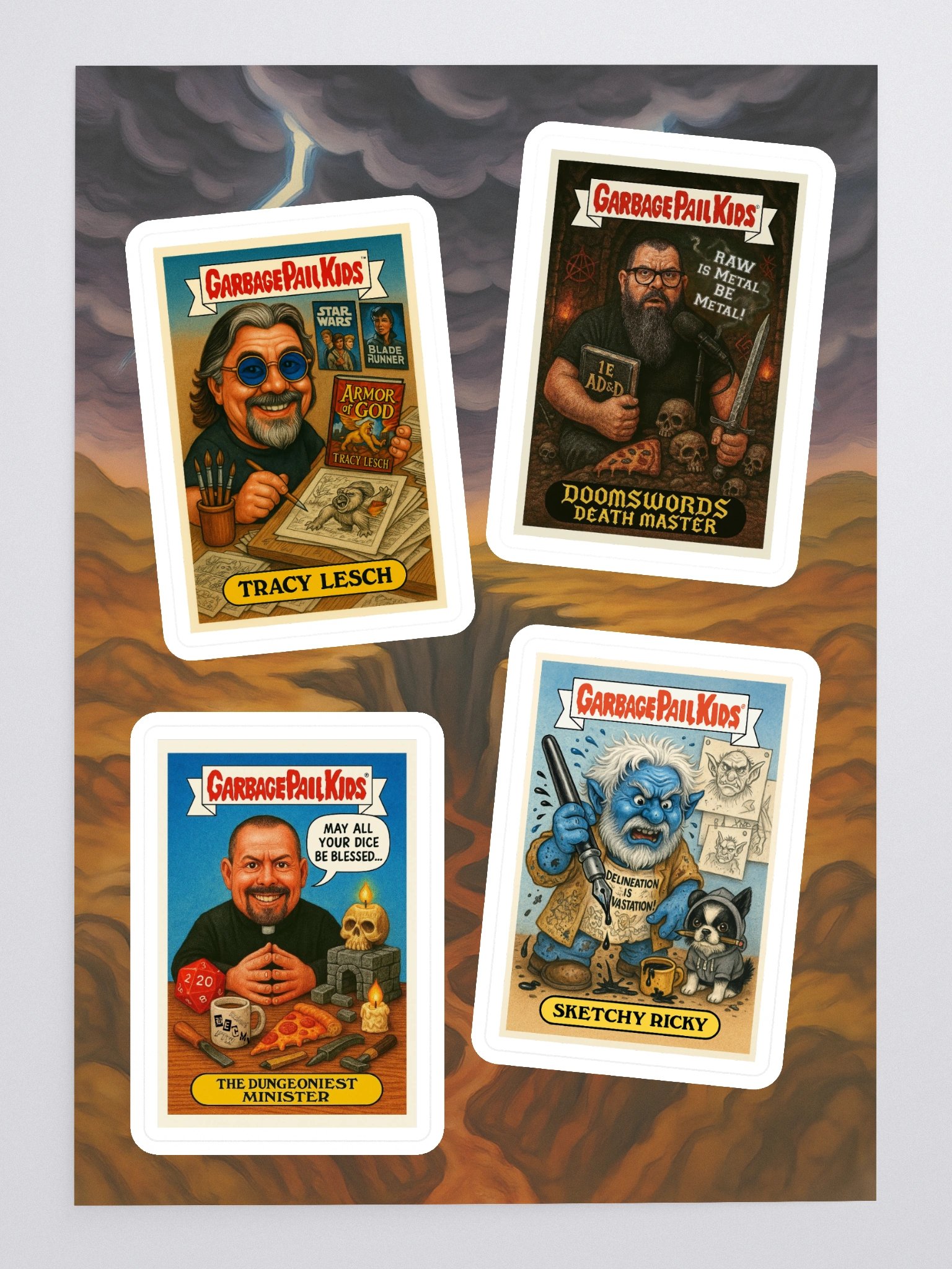 GPK Parody Sticker Sheet [TTRPG Twitter Edition] Sheet 5 product image (3)