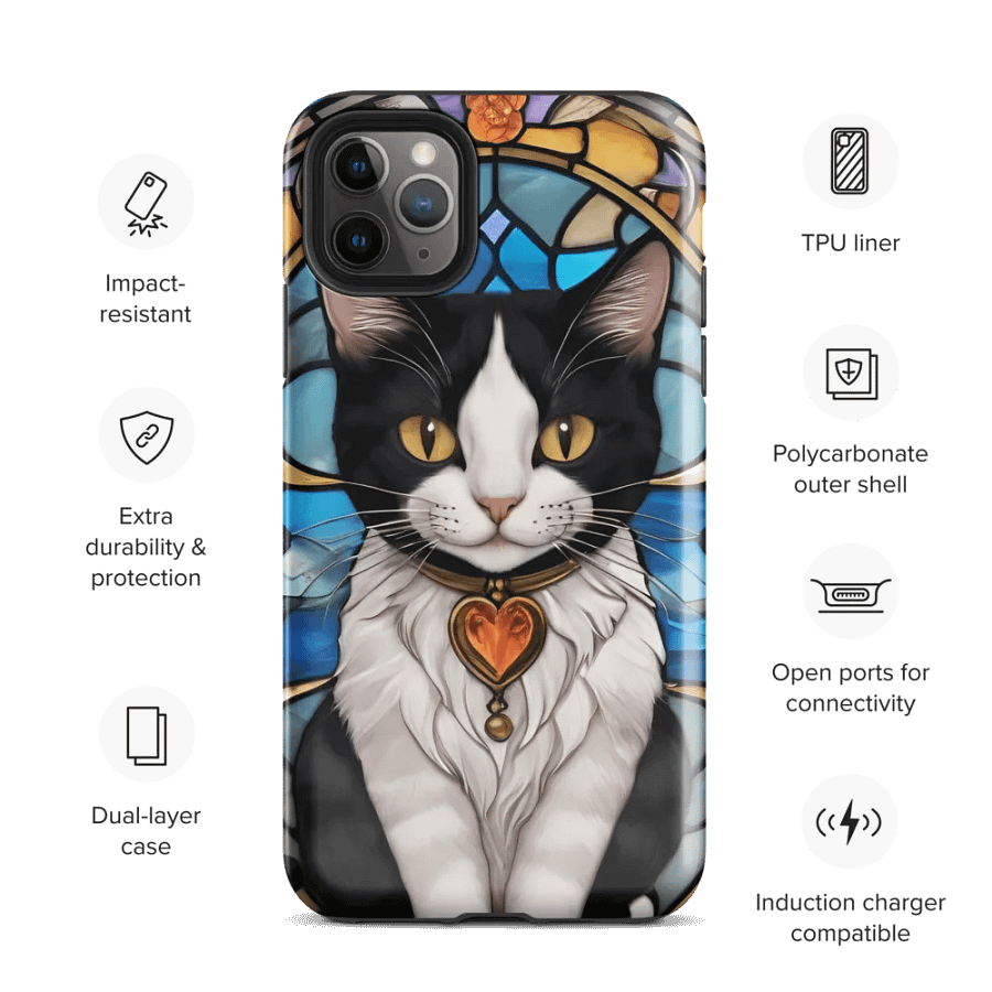 Stained Glass Cat iPhone Case product image (35)