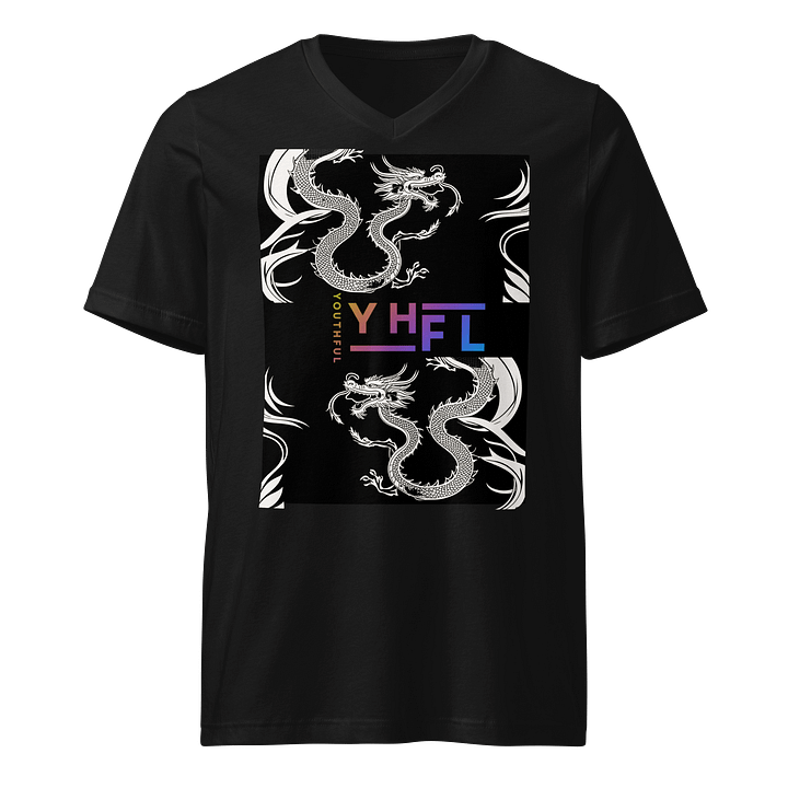 SYMMETRICAL DRAGON YOUTHFUL V-NECK TEE product image (1)