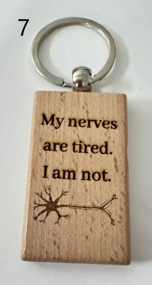 Wooden Engraved Illness Awareness Keychains | Chronic Pain, Cancer, & More (5) product image (7)
