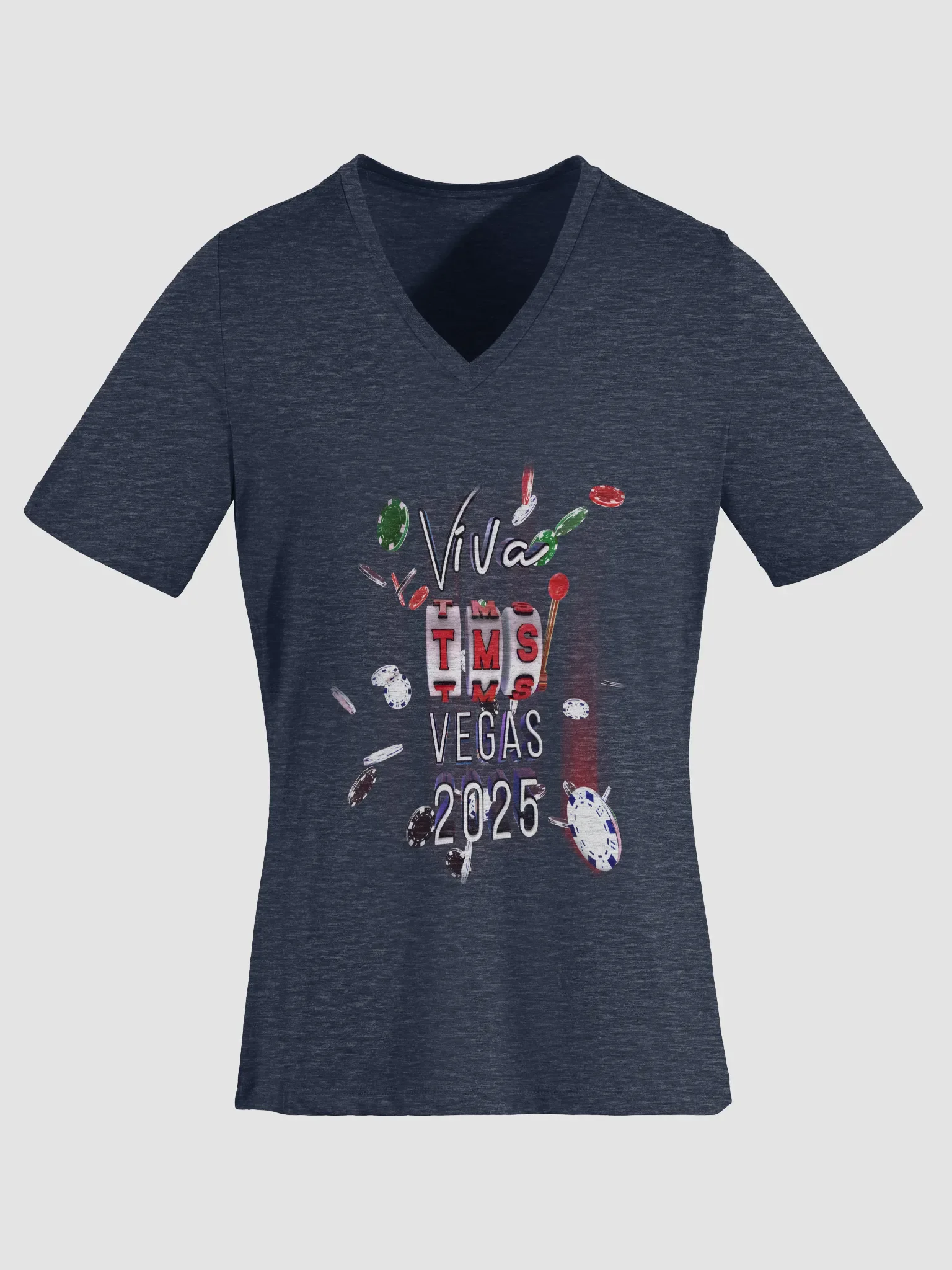 [Unofficial] Viva TMS Vegas 2025 3D Slot Machine Women's V-Neck product image (3)