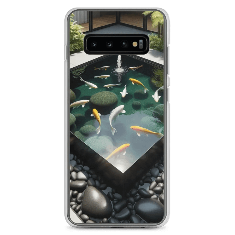Serene Koi Pond Clear Samsung® Case |Ai Design product image (8)