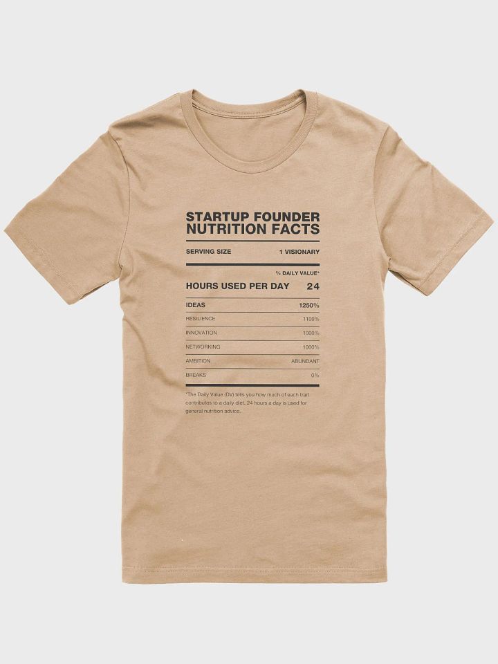 STARTUP FOUNDER Nutrition Facts Supersoft Tee product image (32)