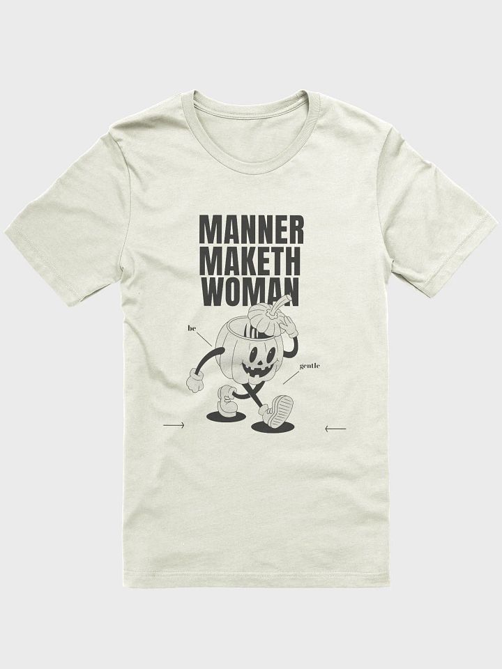 Manner makes woman retro T-shirt, pumpkin Halloween funny Tee classic style product image (1)