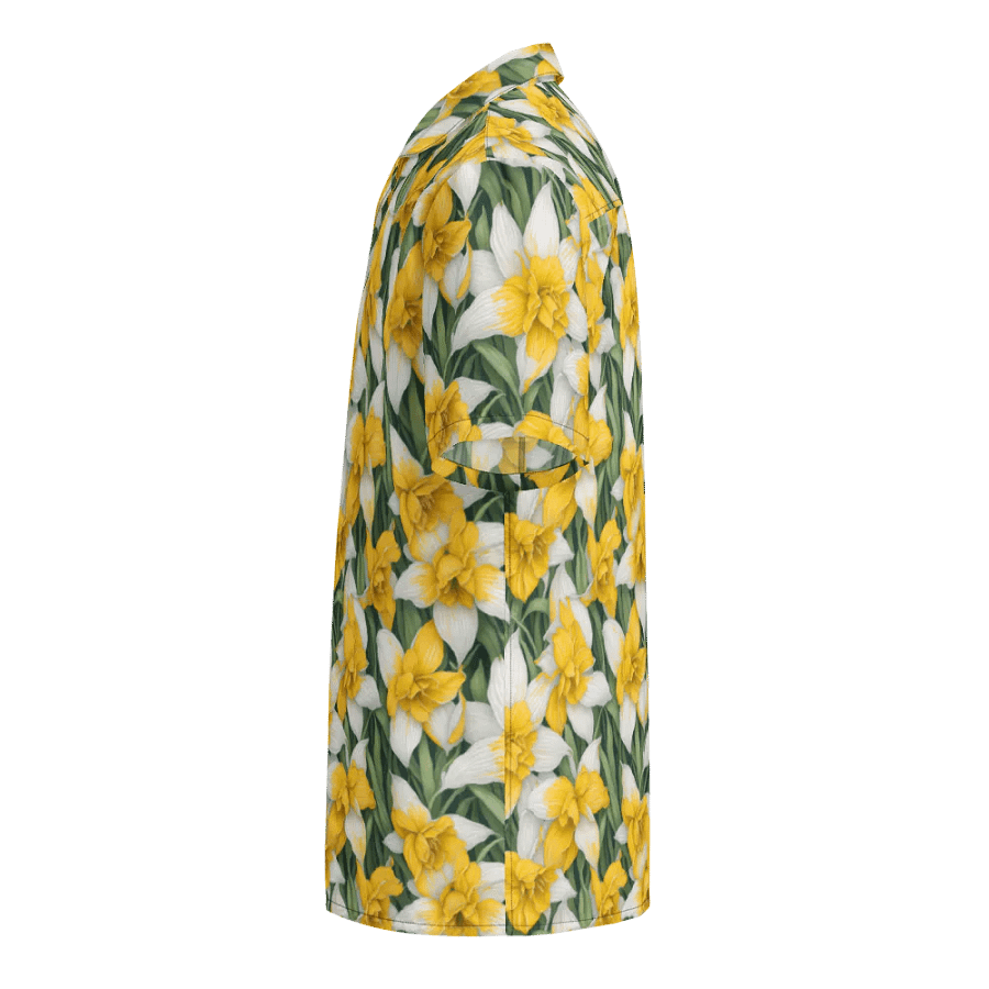 Floral Pattern Daffodil Flowers Hawaiian Shirt product image (3)