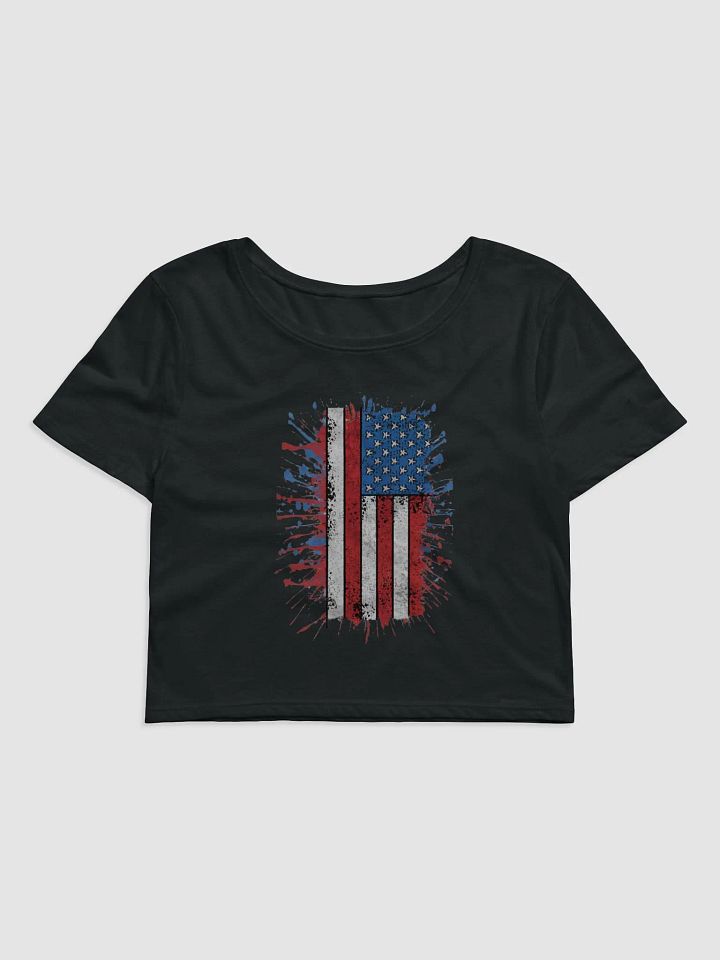 Womens Splatter Stars & Stripes Crop product image (1)