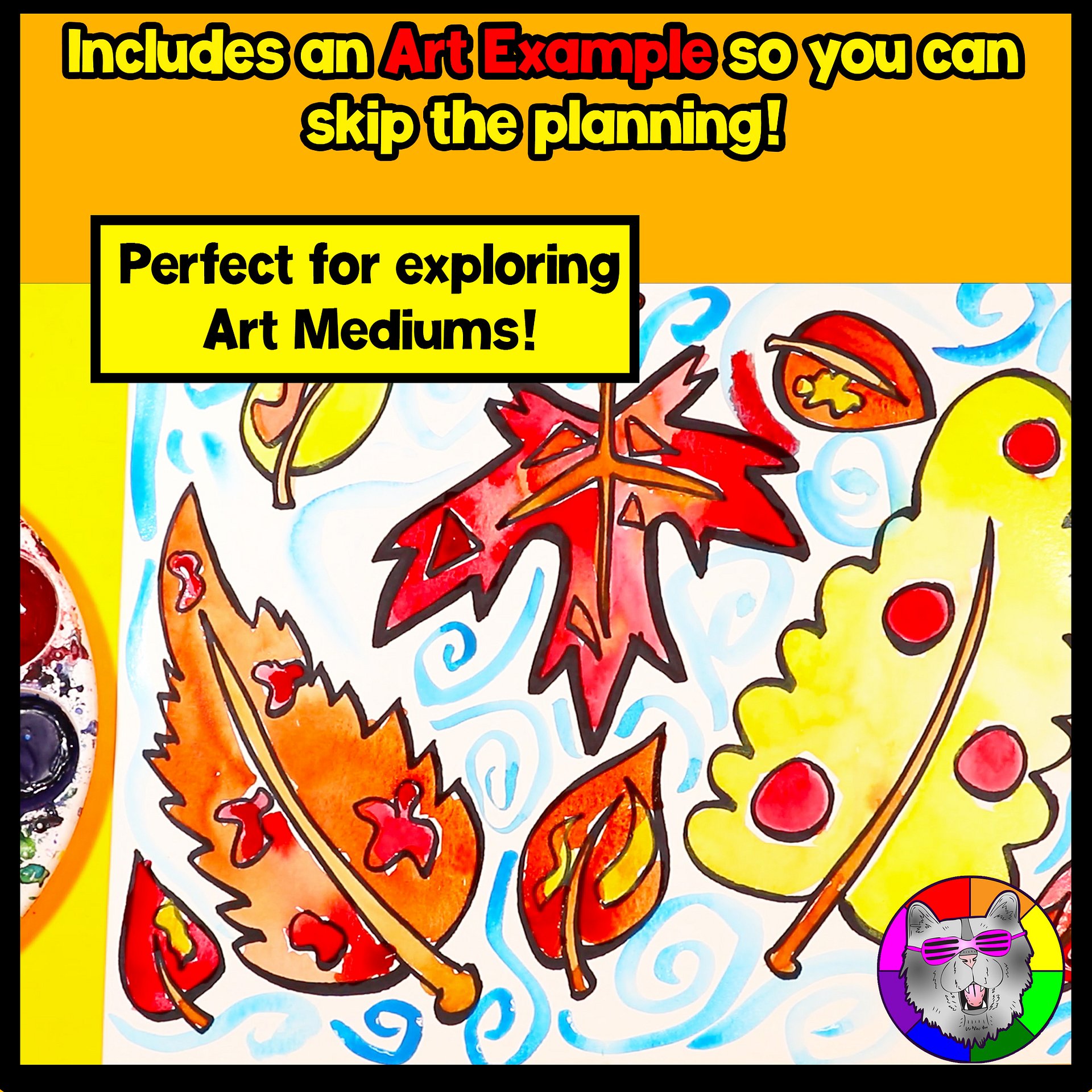Autumn Falling Leaves Art Project with Reading, Writing & Drawing Activities (Grades 1–4) product image (3)