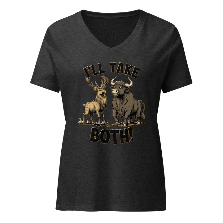 I'll Take Both Stag and Bull Vixen Wife V-neck T-shirt product image (3)