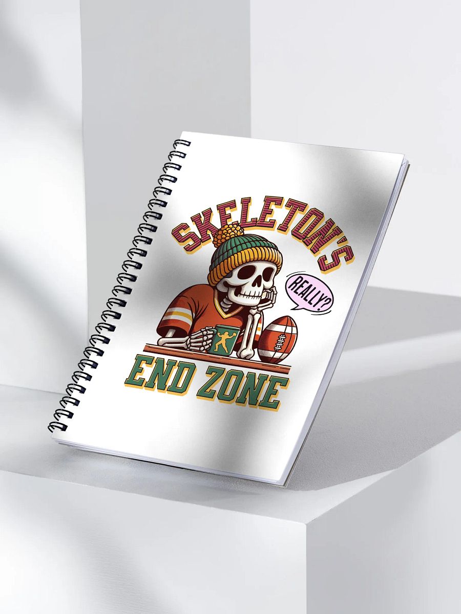 Skeletons End Zone Football Spiral Notebook product image (3)
