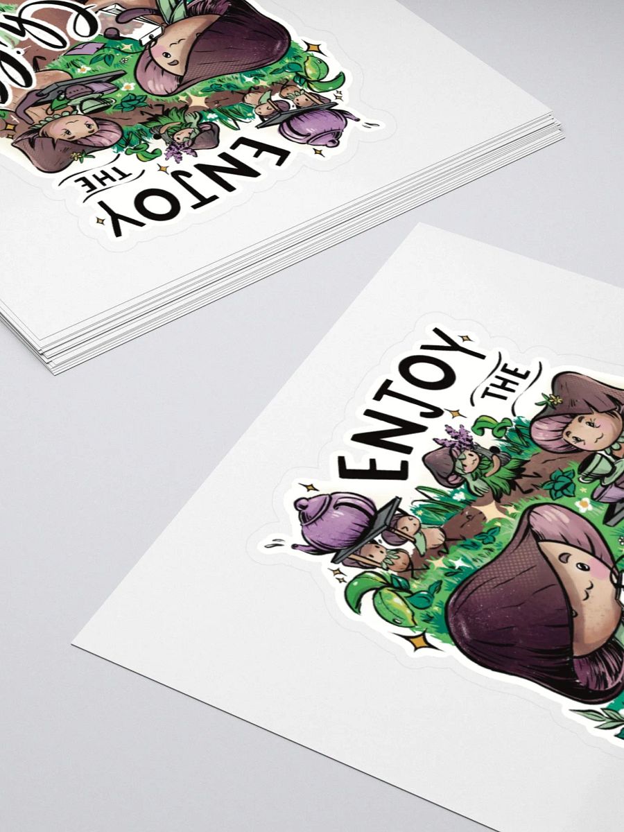 Fungus Parade Sticker - Whimsical Mushroom People for Your Collection product image (4)