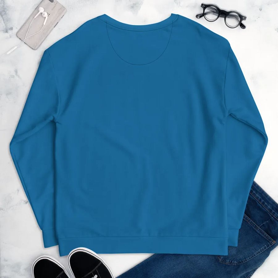 Plain Atlantic Blue True Summer Unisex Recycled Polyester Heavyweight Premium Sweatshirt by Treasure Pie product image (9)