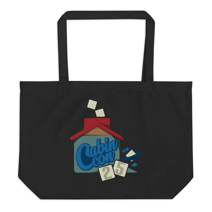 Cabin Con 2025 alt logo Organic Cotton Tote product image (1)