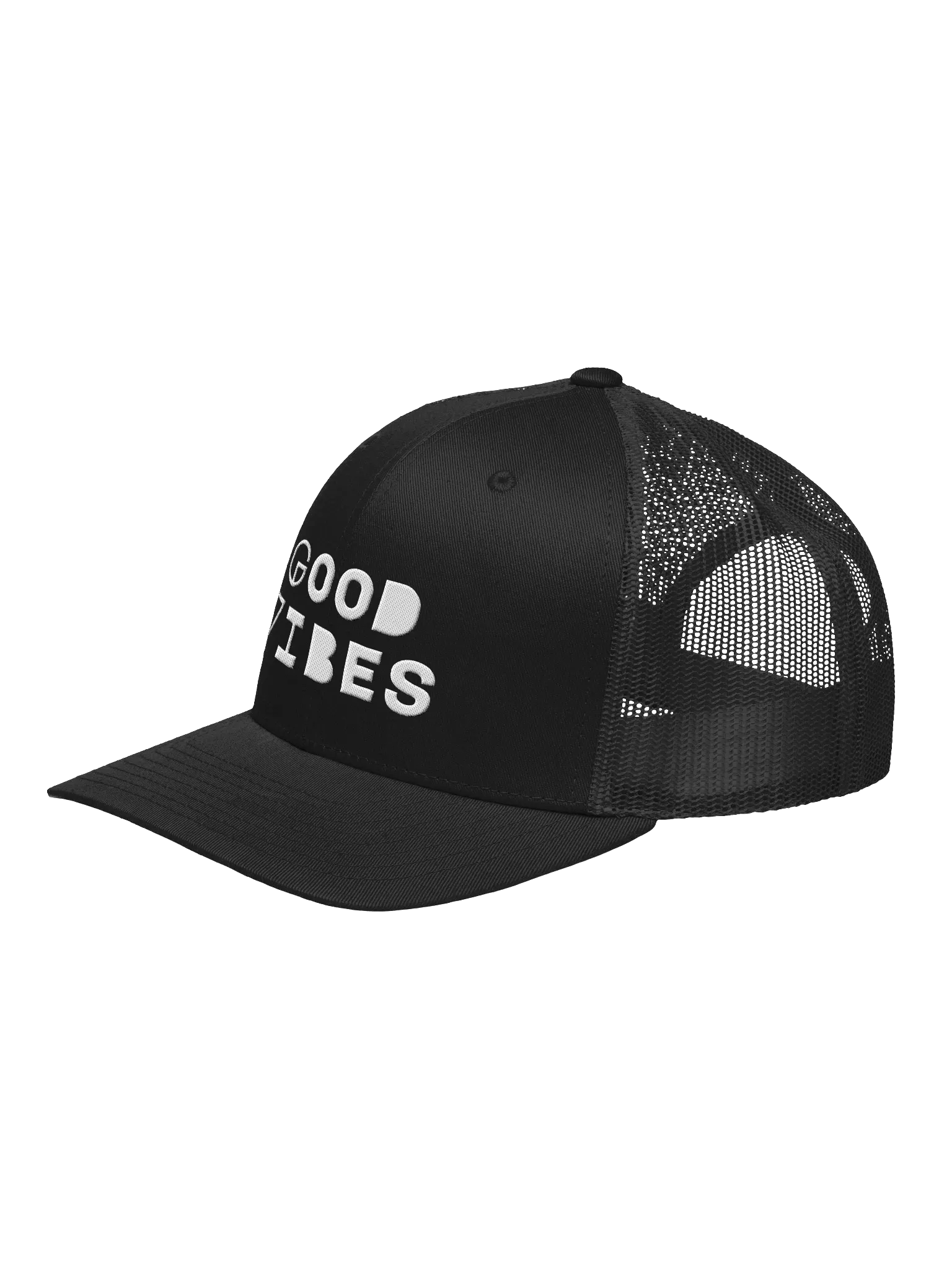 Embroidered Good Vibes Breathable Retro Trucker Hat product image (2)