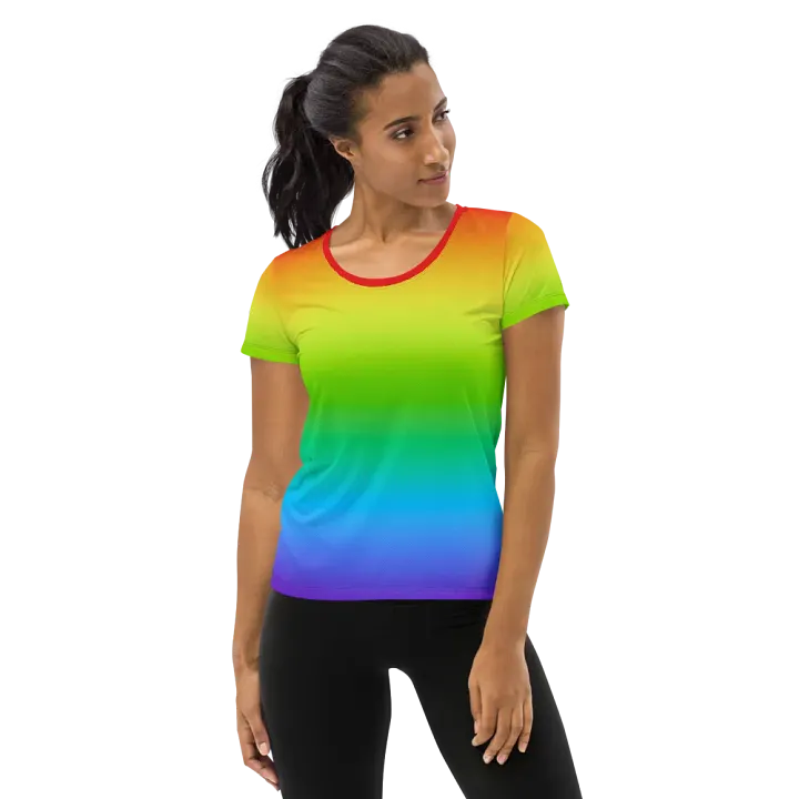 Rainbow Women's Athletic TShirt product image (1)