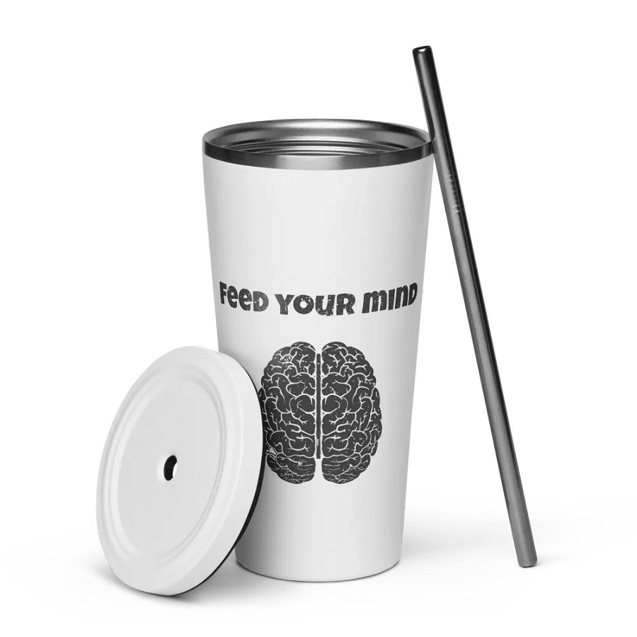 Feed Your Mind Insulated Tumbler with a Straw product image (5)