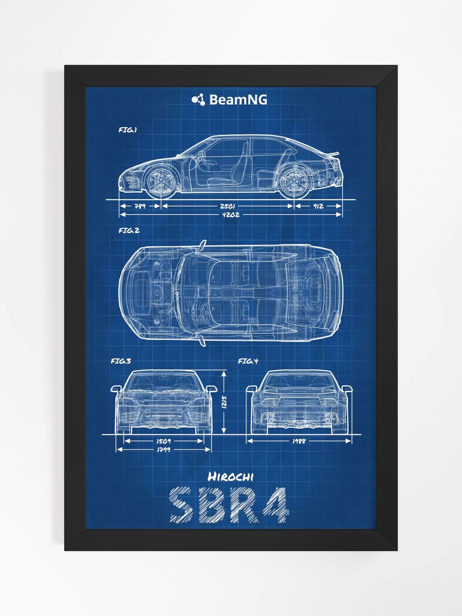 Framed Poster: Hirochi SBR4 Blueprint product image (1)