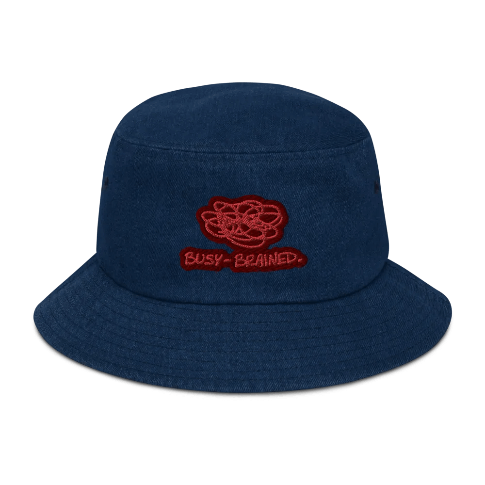 BUSY-BRAINED (cherry) denim bucket hat product image (1)