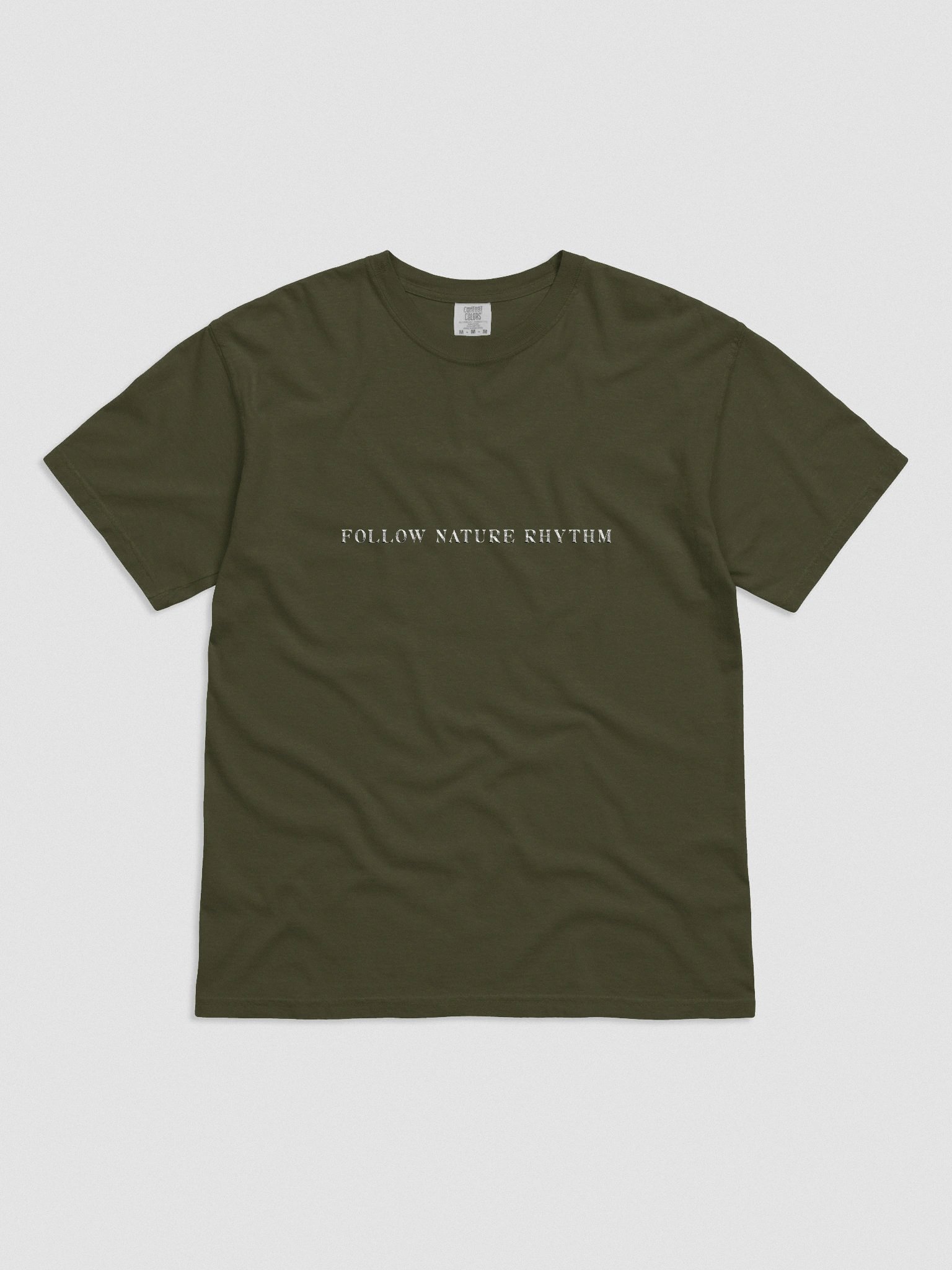 Embroidered Follow Nature Rhythm Unisex Tee product image (1)