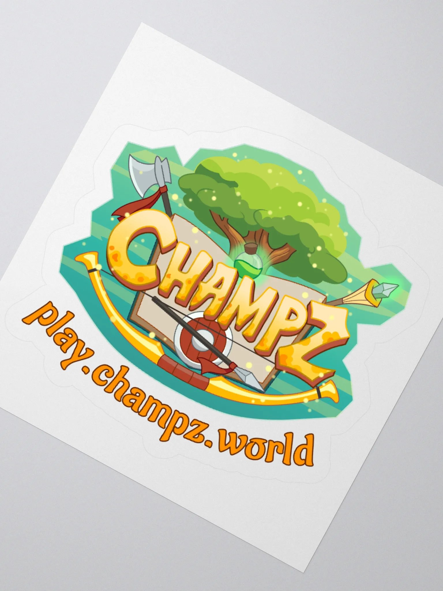 Champz Logo +URL Sticker product image (2)