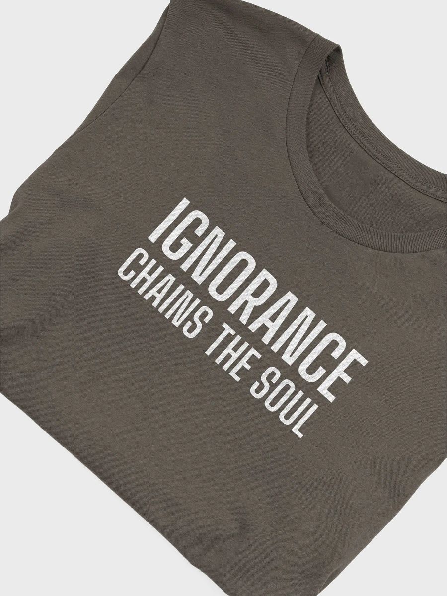 Pixelated Abstract Unisex T-Shirt | life motto IGNORANCE CHAINS THE SOUL product image (48)