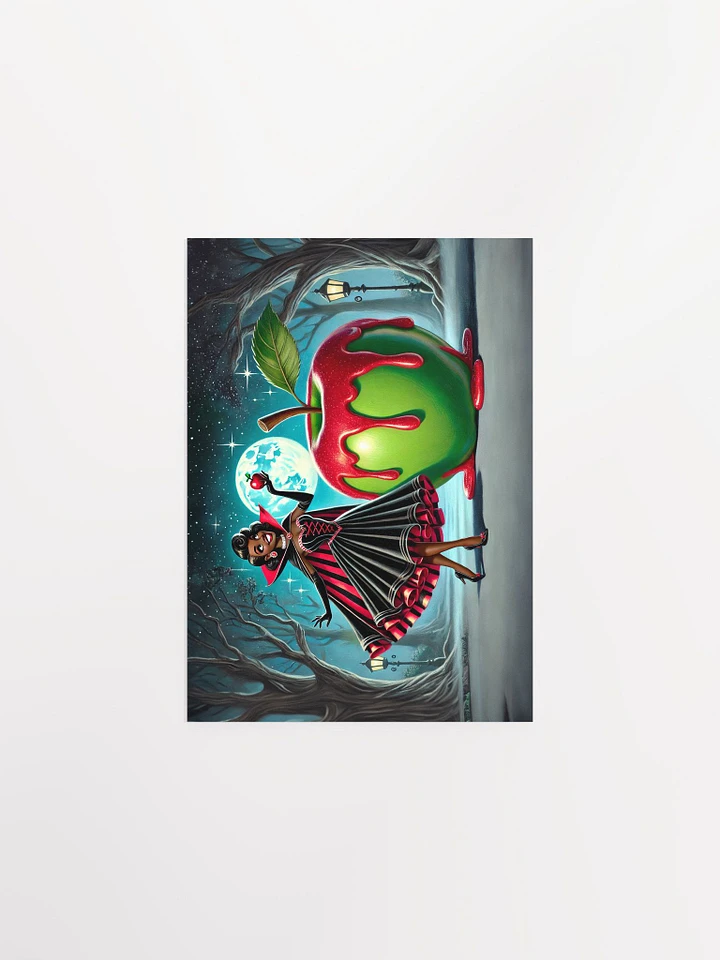 Whimsical Vampire and Apple Halloween Premium Matte Poster product image (1)