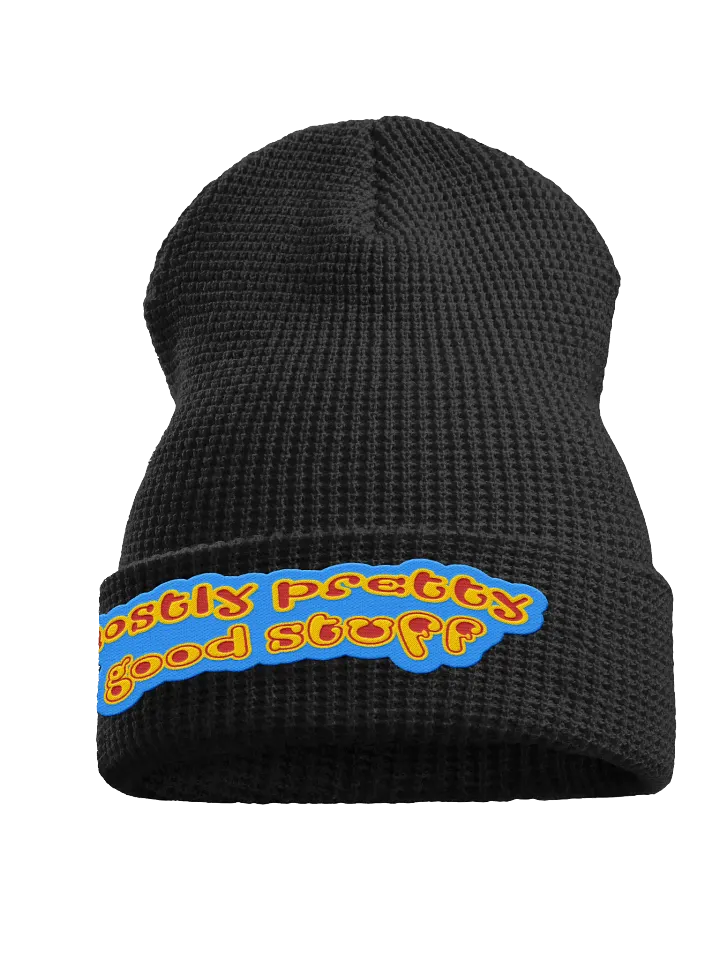 Mostly Pretty Good Stuff Logo Waffle Beanie product image (2)