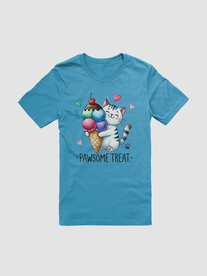 Pawsome Treat Cat T-Shirt – Sweet and Adorable Ice Cream Design product image (1)