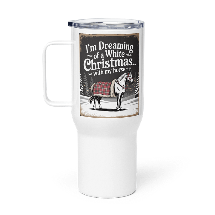White Christmas Horse Dreams Travel Mug product image (1)