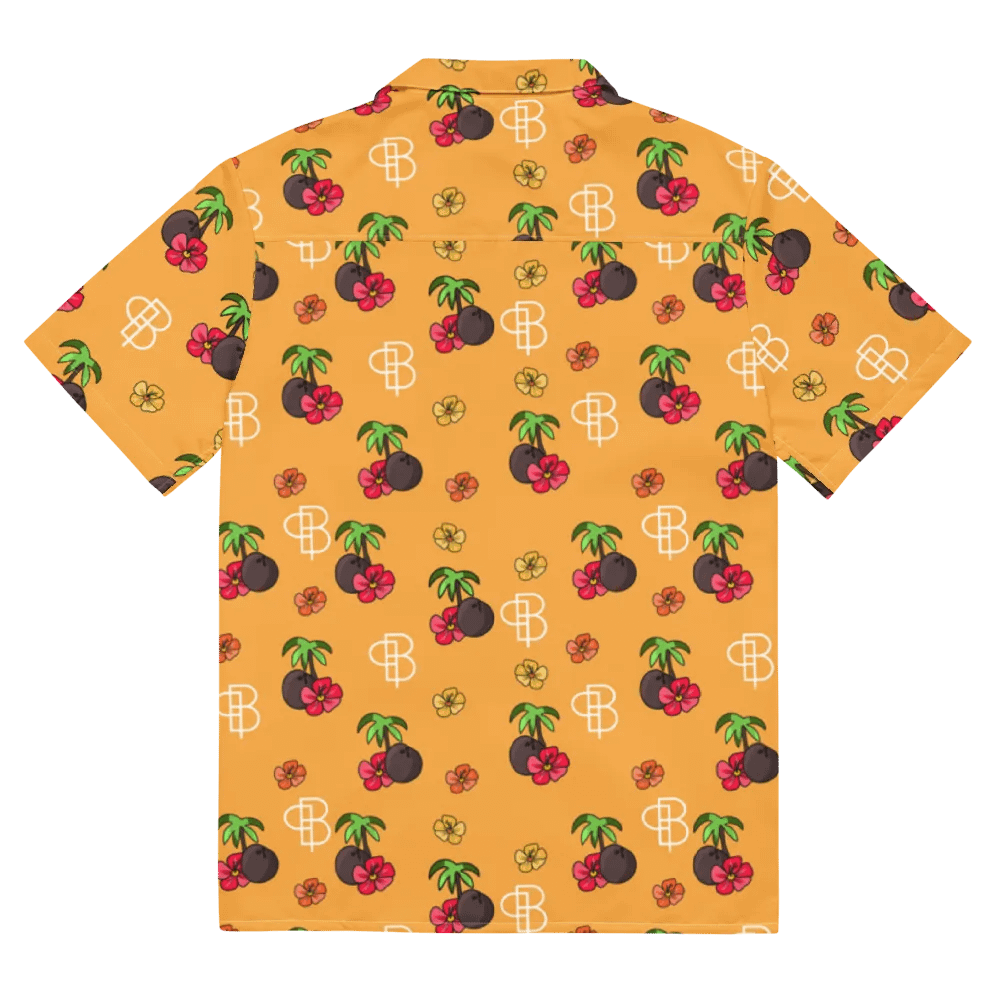 Orange Tropical Island Hawaiian Shirt product image (11)