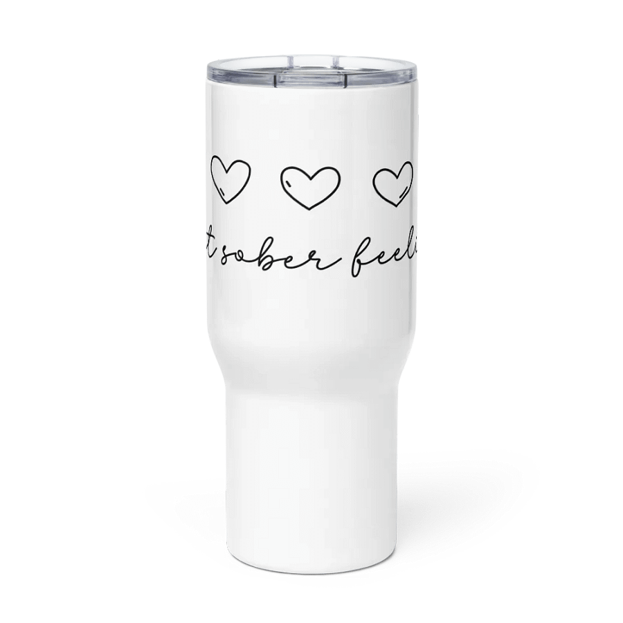 That Sober Feeling, Minimal & Elegant Sobriety Travel Mug With Handle product image (2)
