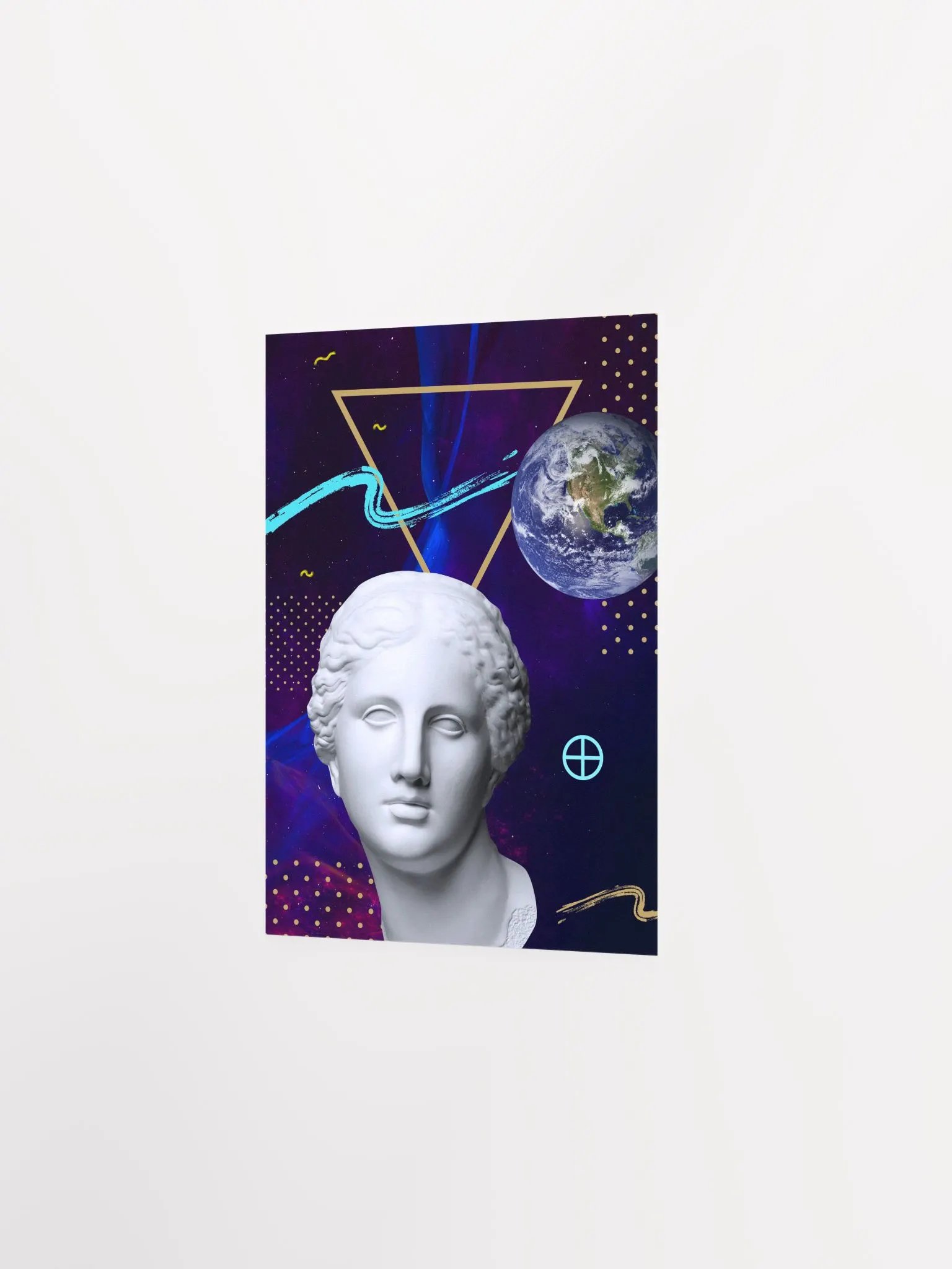 Synthwave Gods and Planets: Earth (Gaia, Terra) [synthwave/vaporwave/retrowave/cyberpunk] — aesthetic poster, retrowave poster, neon poster product image (8)