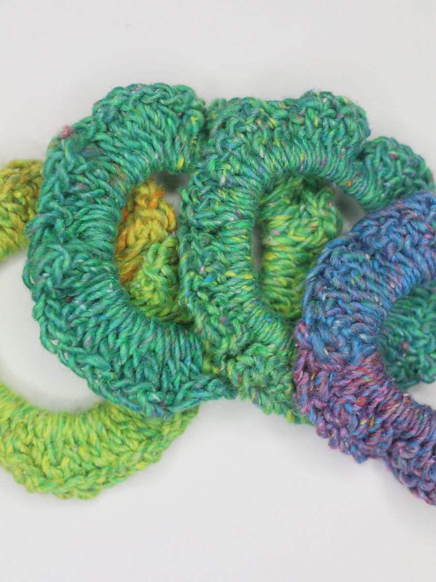 Crochet Hair Tie (Cool Colors) product image (3)