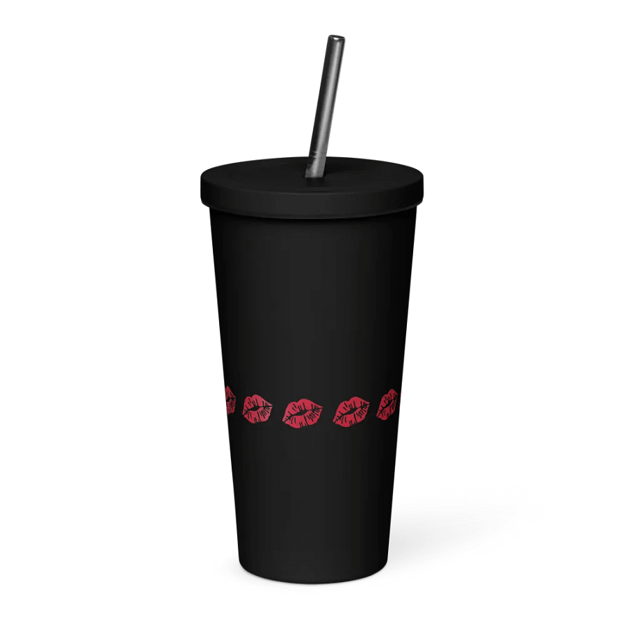 Insulated Tumbler with a Straw (kiss) product image (4)