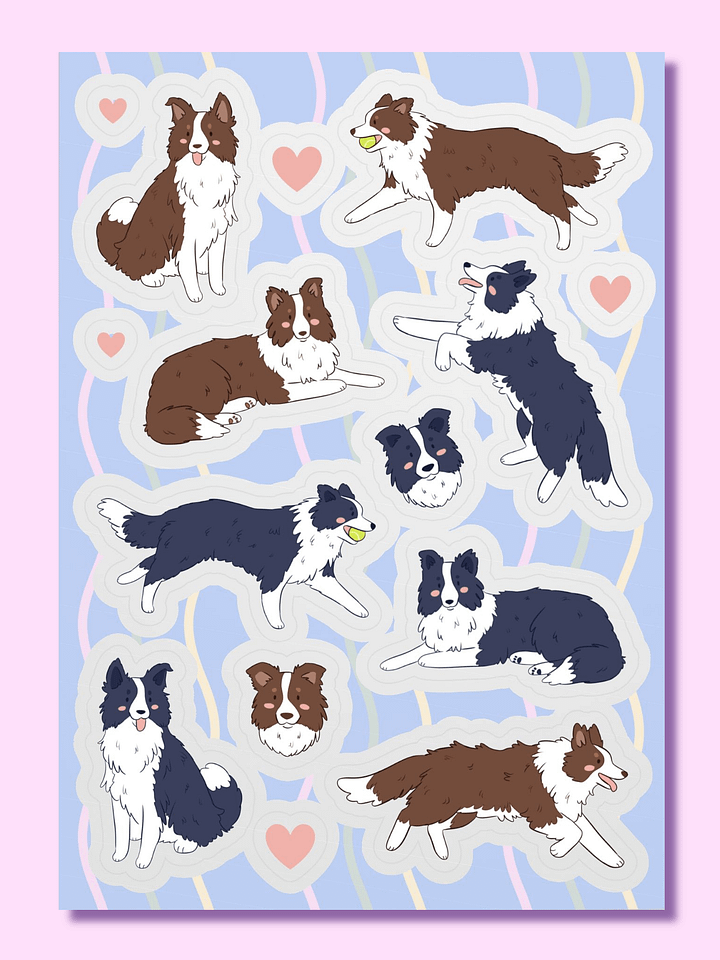 Border Collie Love Sticker Collection product image (1)