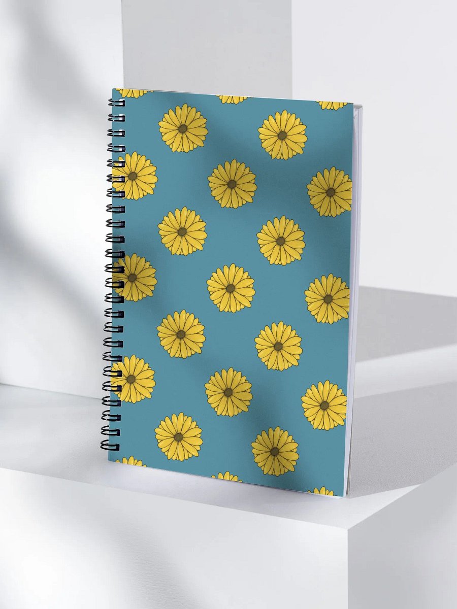 Teal Daisy Spiral Notebook product image (4)