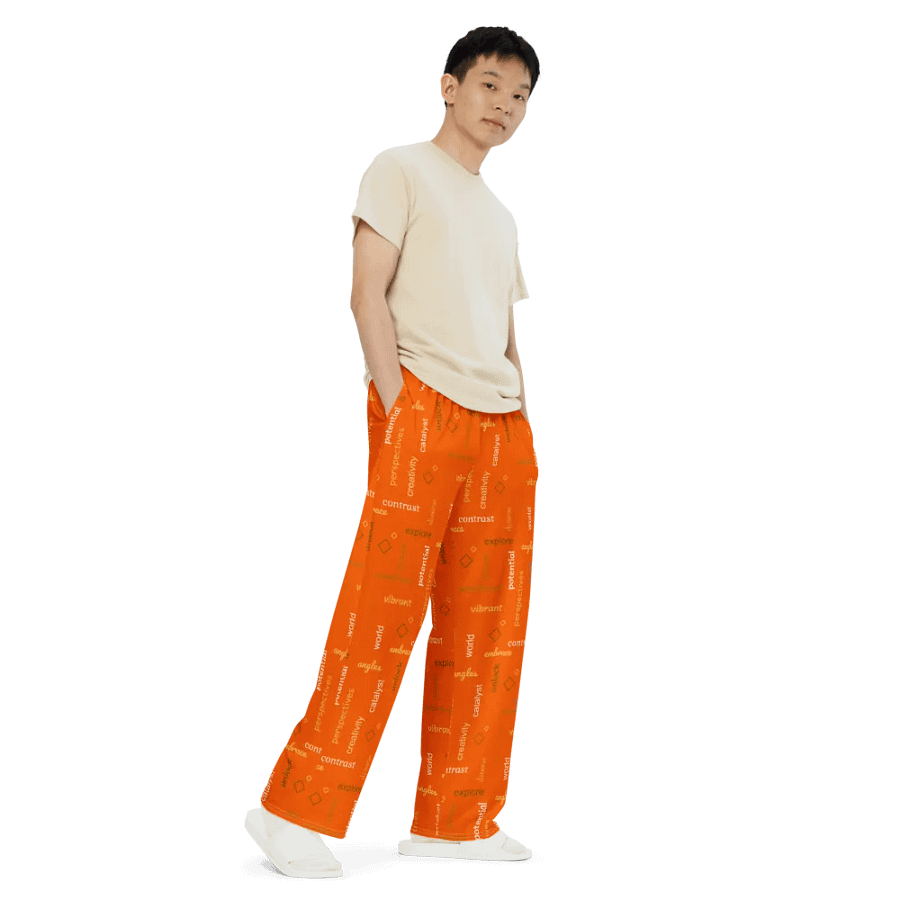 different perspectives orange PANTS product image (4)