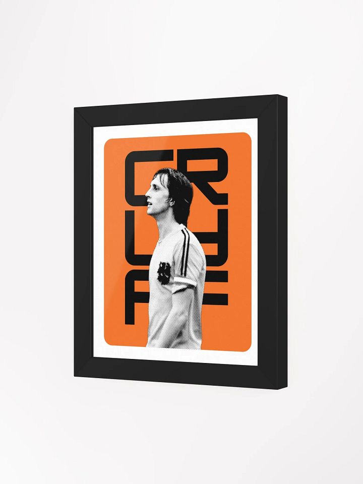 Johan Cruyff BW Netherlands Name Art Framed Print product image (1)