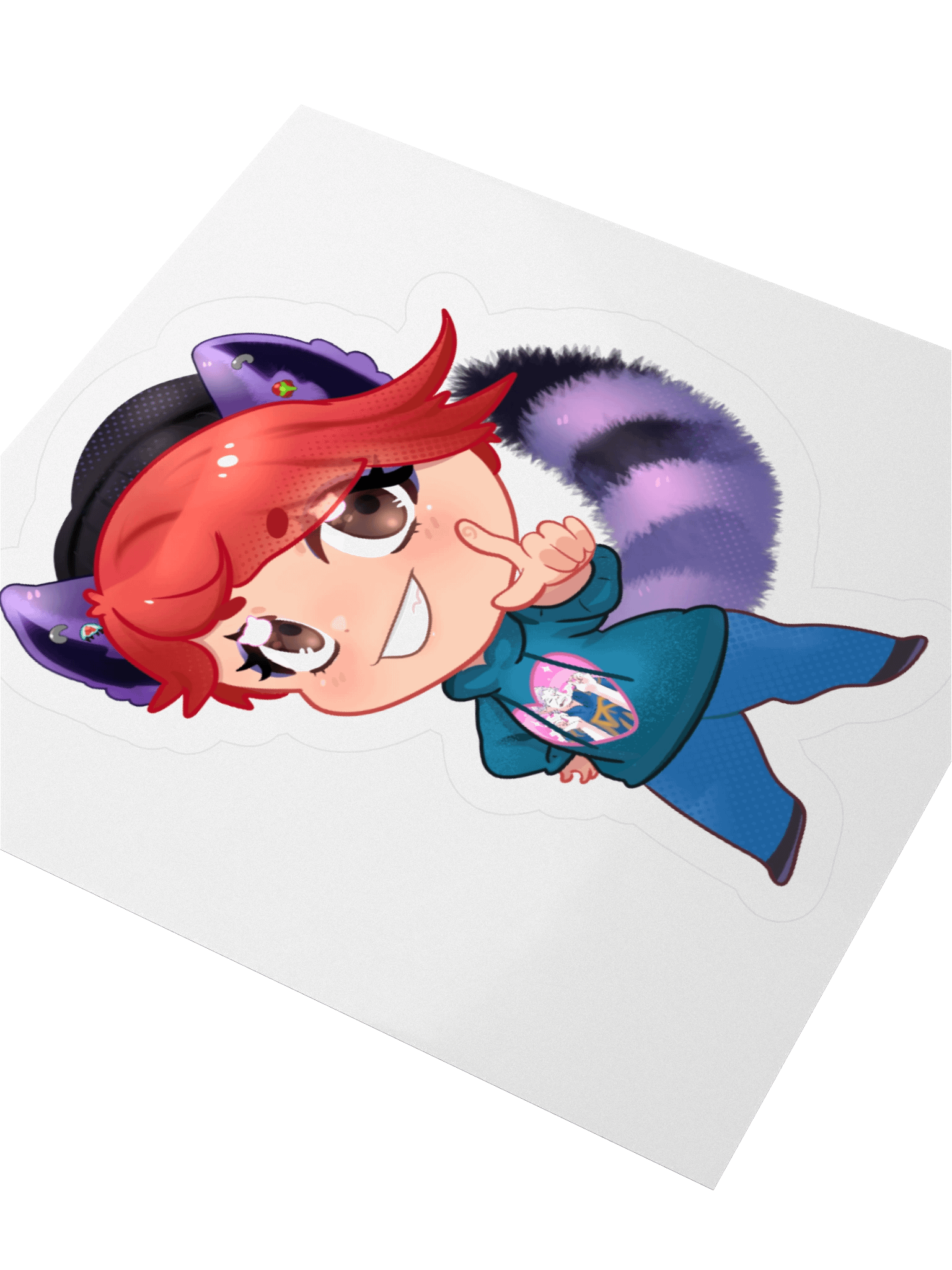 Raccoon Pearl Sticker product image (3)