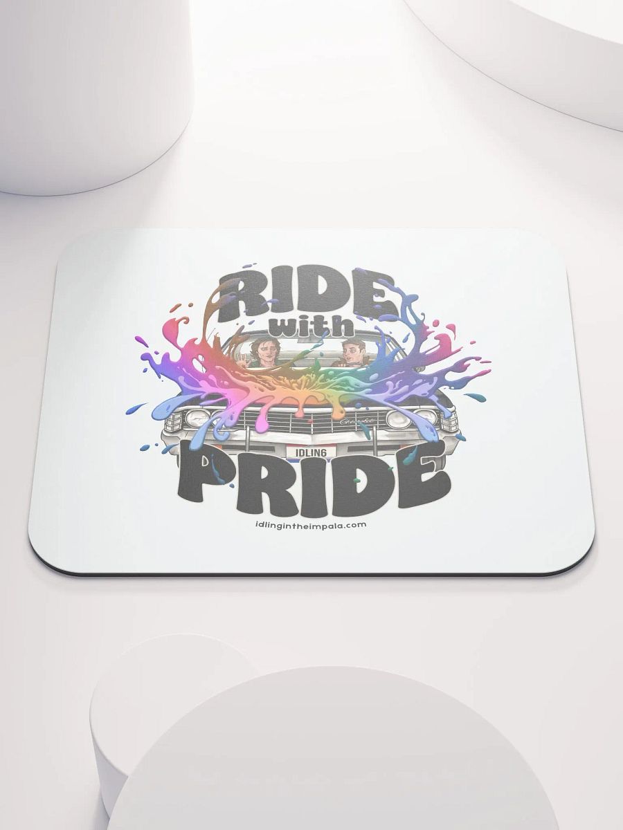 Ride with Pride Mousemat - White product image (1)