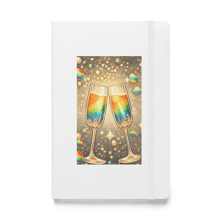 Rainbow Champagne Celebration Journal / Guestbook - WHITE product image (1)