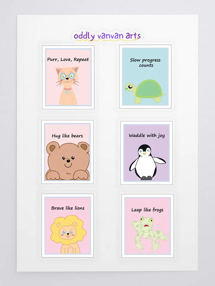 Motivational Animal Sticker Sheet product image (2)
