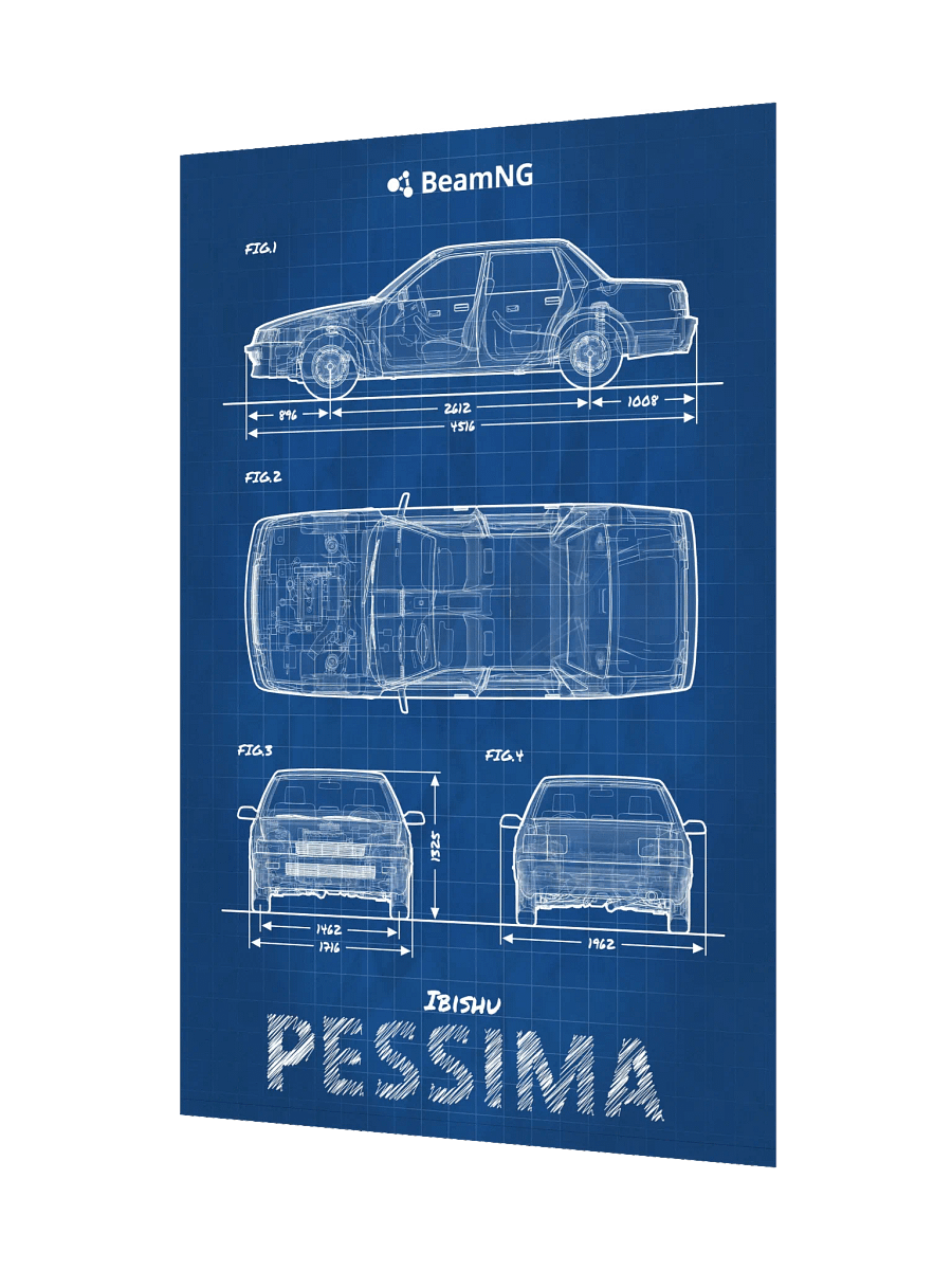 Ibishu Pessima (1988 - 1991) Blueprint Poster product image (3)
