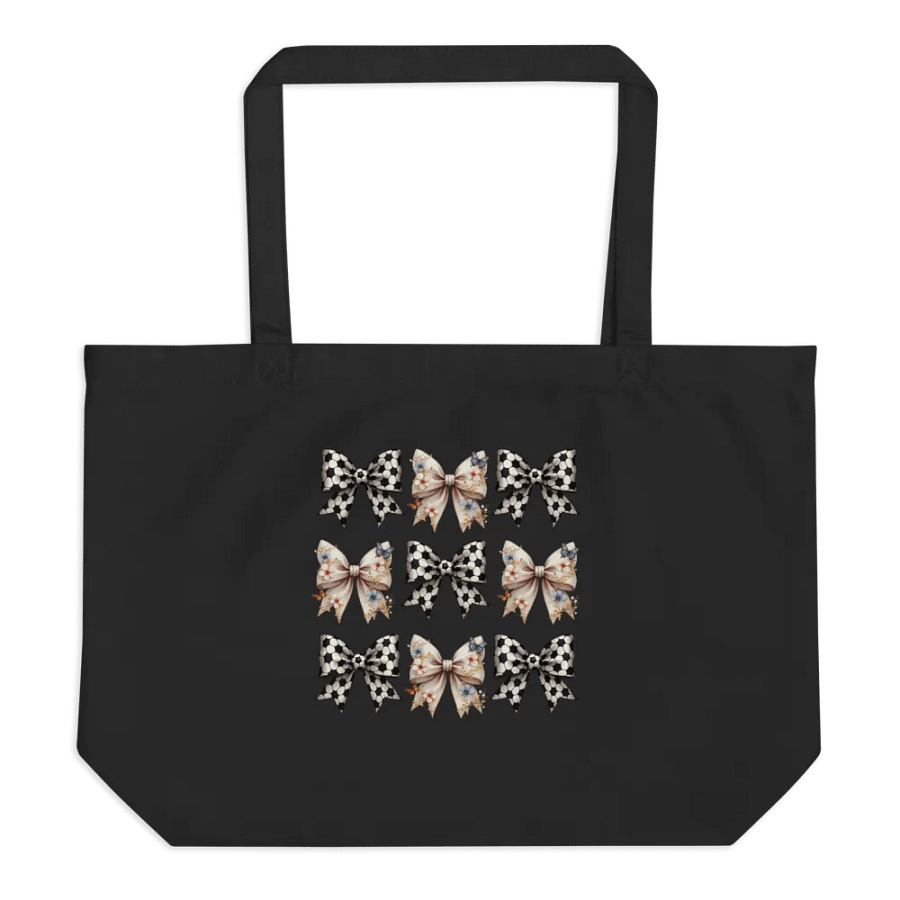 Spring Bows Soccer Chic Geometric and Floral Tote Bag product image (1)