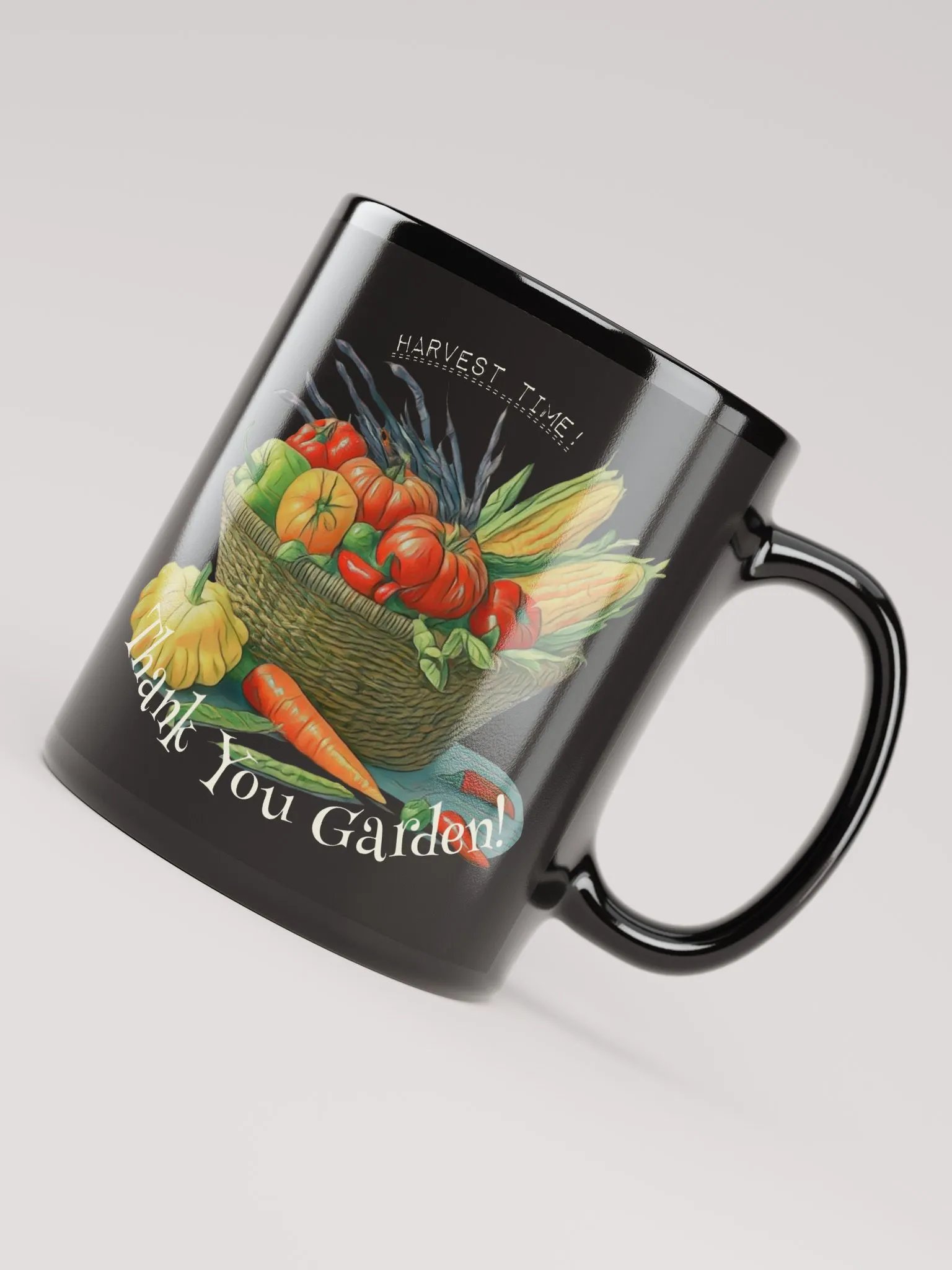Harvest Time | Glossy Black Mug product image (4)