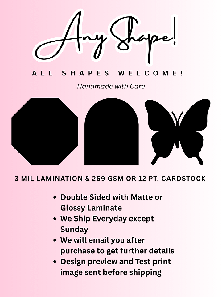 Custom Double Sided Any Shape Business Cards | 3 mil Laminated | FREE Shipping in USA product image (2)